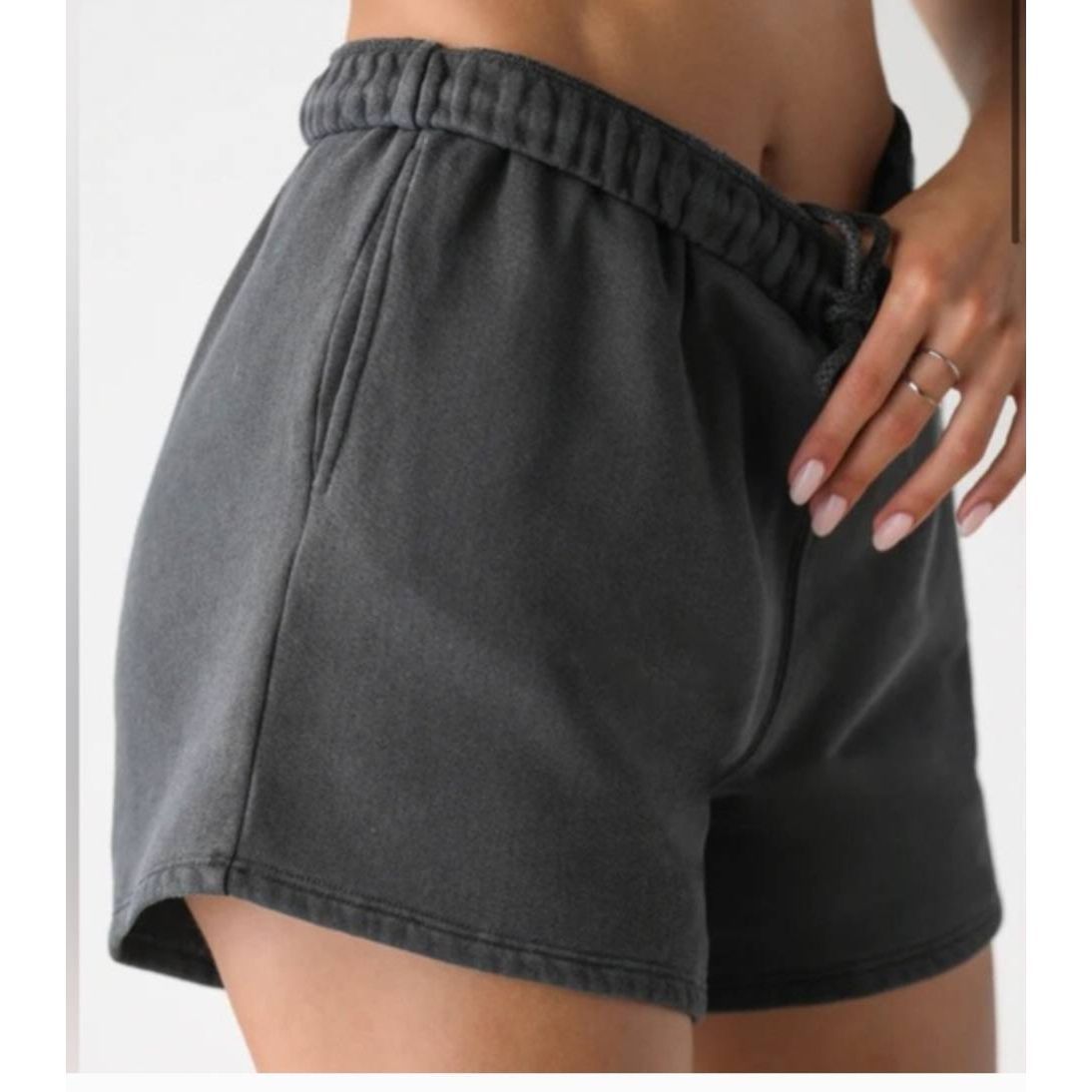 Joah Brown - The Sweat Short - Washed Black - Size S/M